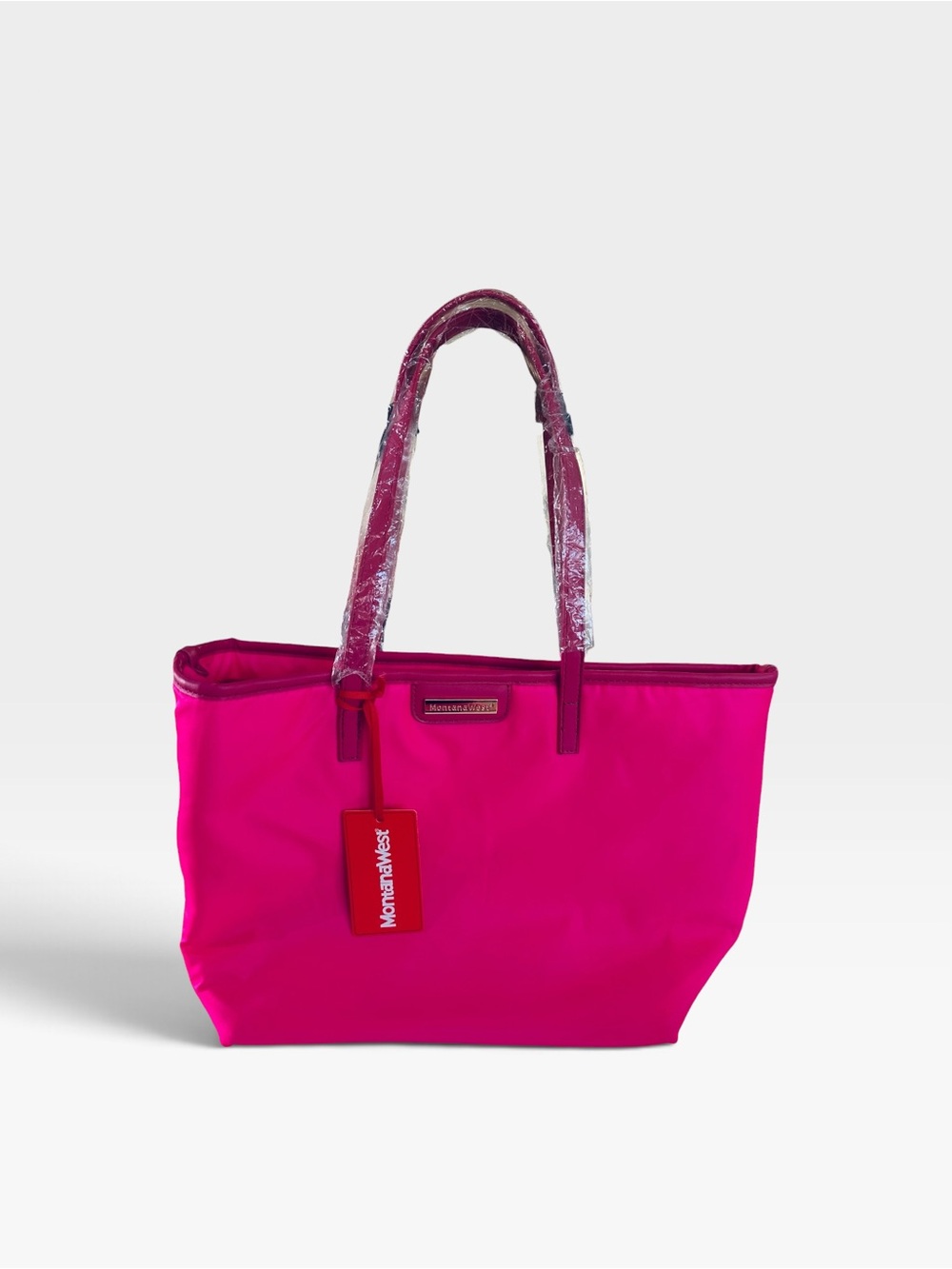 Montana West Hot Pink Nylon Tote Bag Shoulder Purse